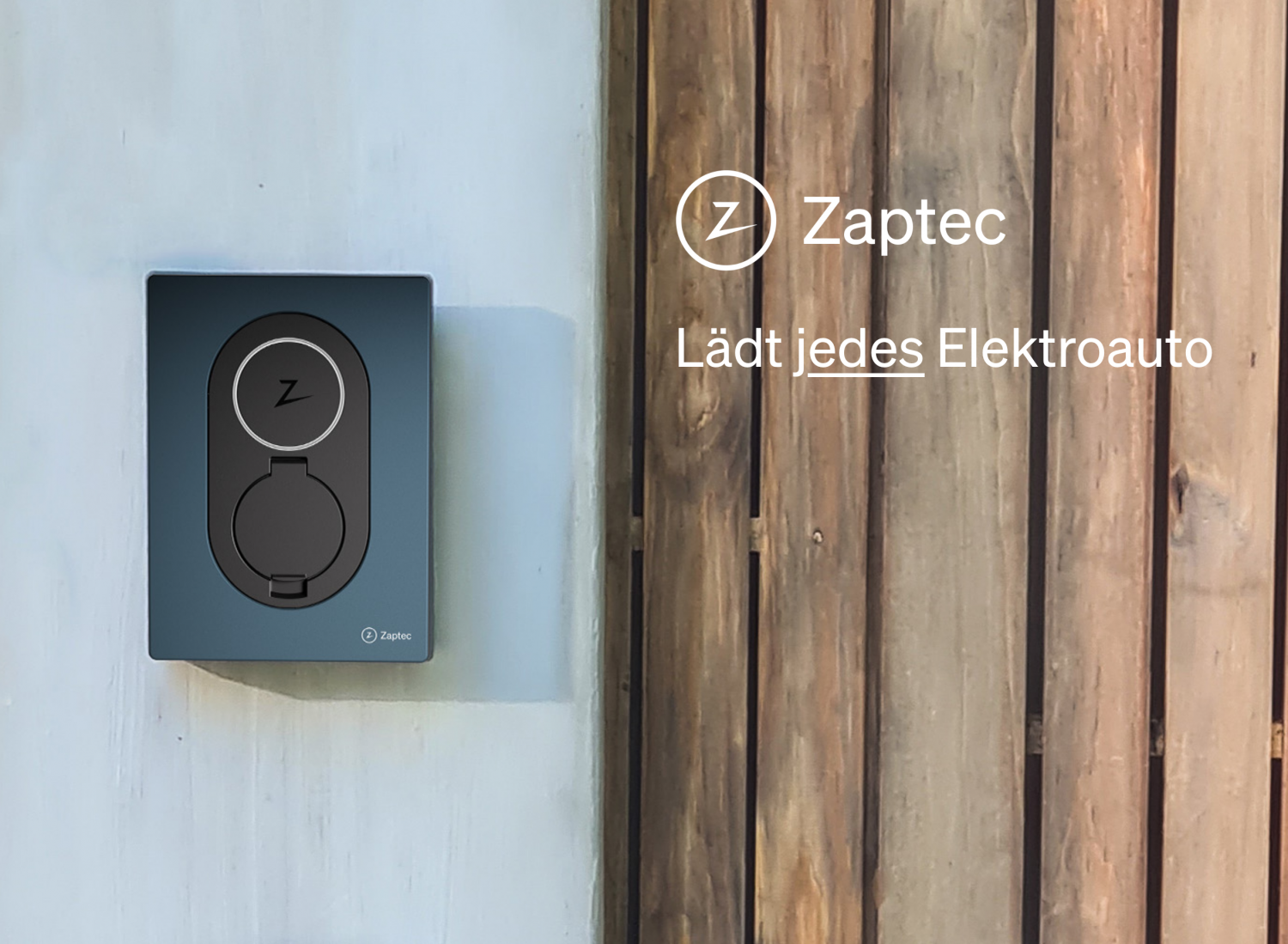 E-Ladestation von Zaptec am Haus